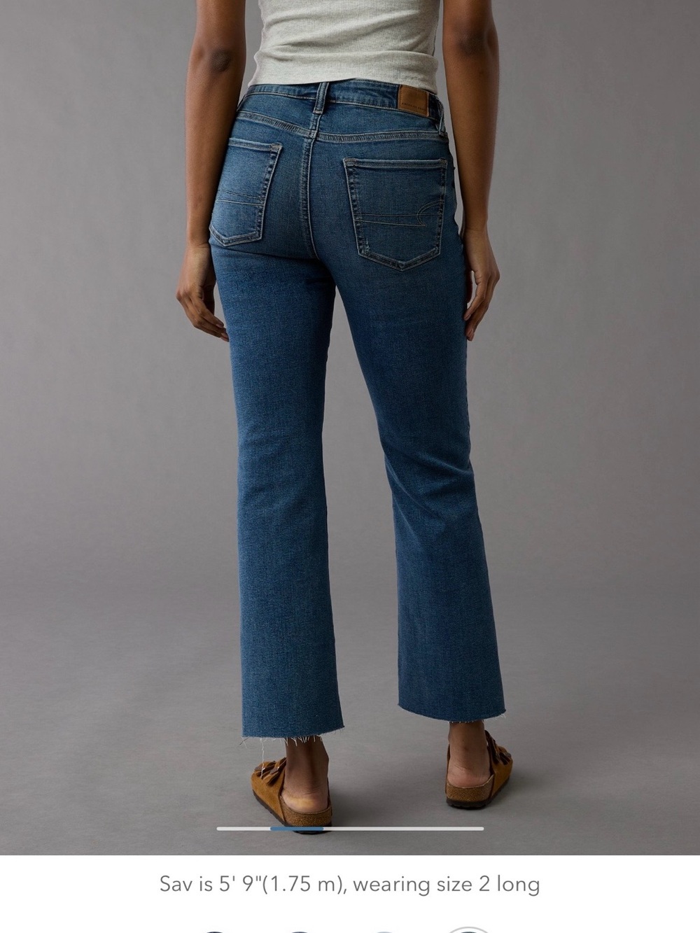 NWT AE kick Boot crop raw hem short- Next level Stretch - Picture 5 of 9